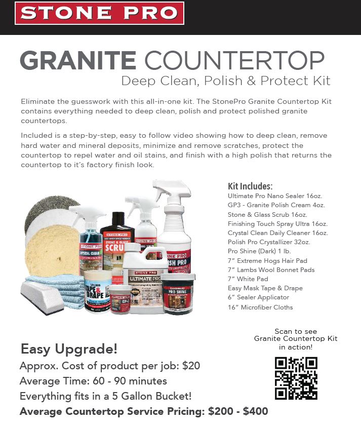 Granit Countertop Clean & Polish Kit