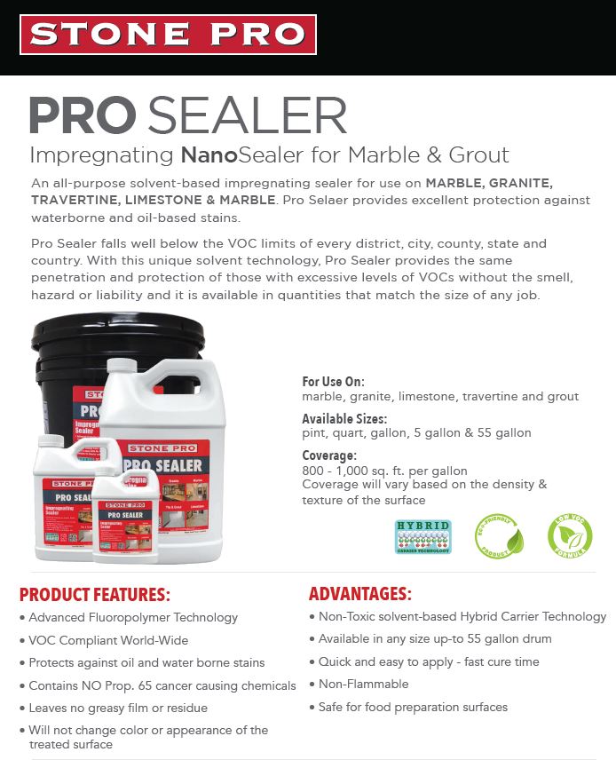 Pro Sealer Info sheet
