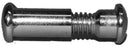 Metal screw with a hex head on a white background