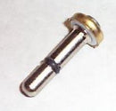 Metal rod with a cylindrical component on a white background