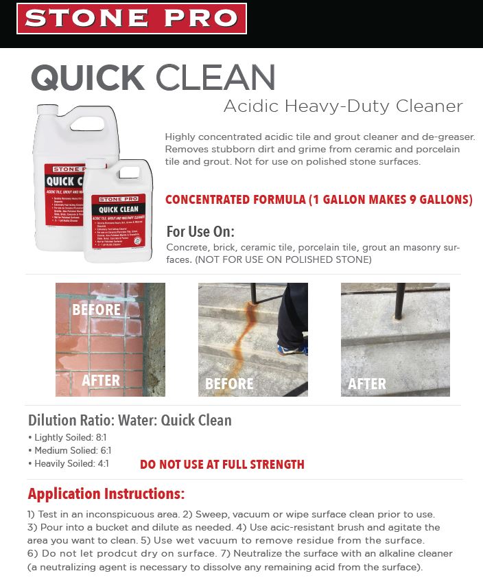 Quick Clean Acidic Heavy-Duty Cleaner 5gal