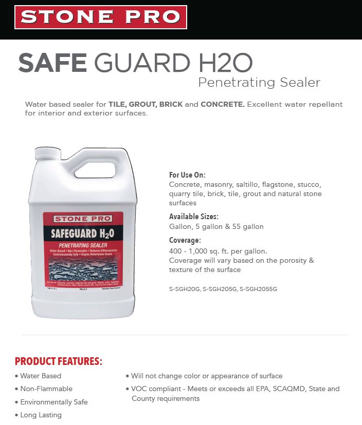 Safeguard H2O Information sheet