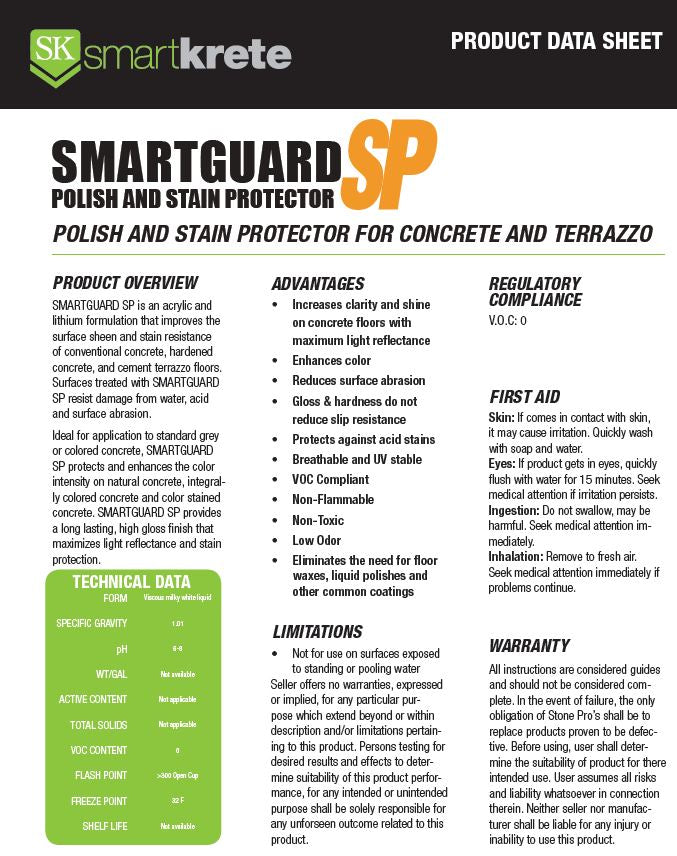Smartguard SP Stain Protector 5gal
