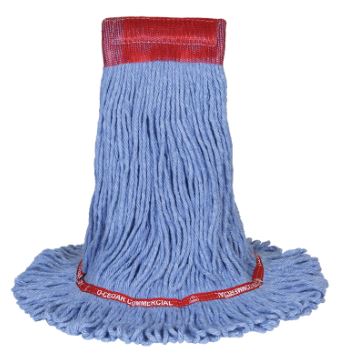 Large Blue Mop Head looped and banded