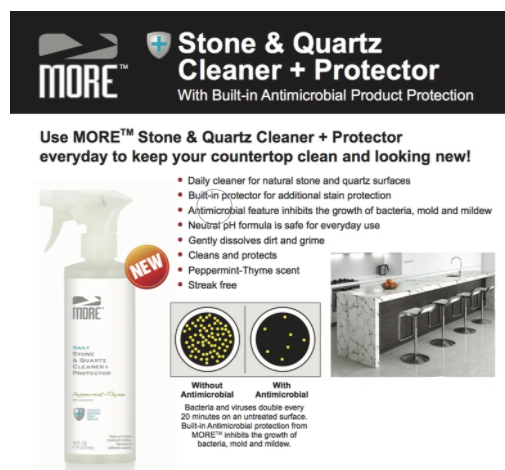 MORE Stone & Quartz Cleaner Plus Proctector 16oz Sprayer Information Sheet