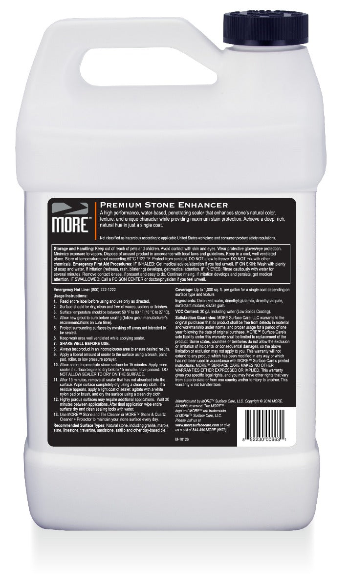 MORE Premium Stone Enhancer - Gallon - Water based |Alan Janitorial Distributors, Inc.