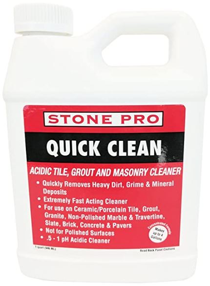 Stone Pro Quick Clean Acidic Tile, Grout Cleaner Quart