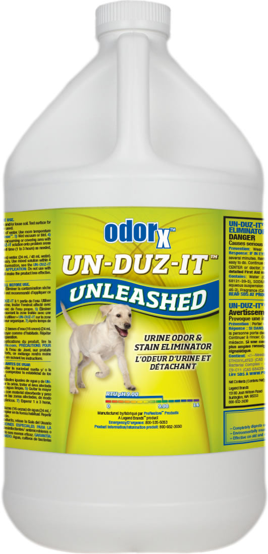 OdorX Un-Duz-It Unleashed Urine Odor & Stain Eliminator gallon | sold by Alan Janitorial Distributors Inc.